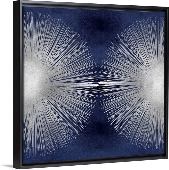 Silver Sunburst on Blue II | Great Big Canvas - Dynamic