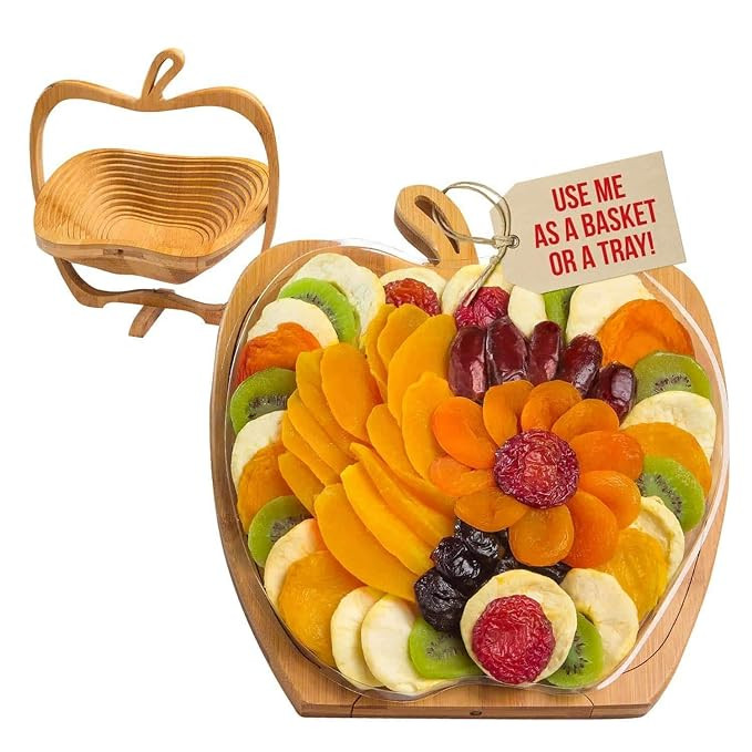 Dried Fruit Gift Basket– Healthy Gourmet Snack Box - Holiday Food Tray - Variety Snacks - Birth... | Amazon (US)