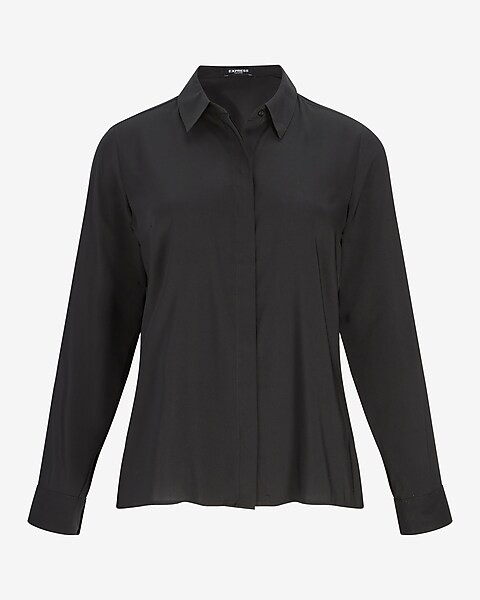 Relaxed Satin Portofino Shirt | Express