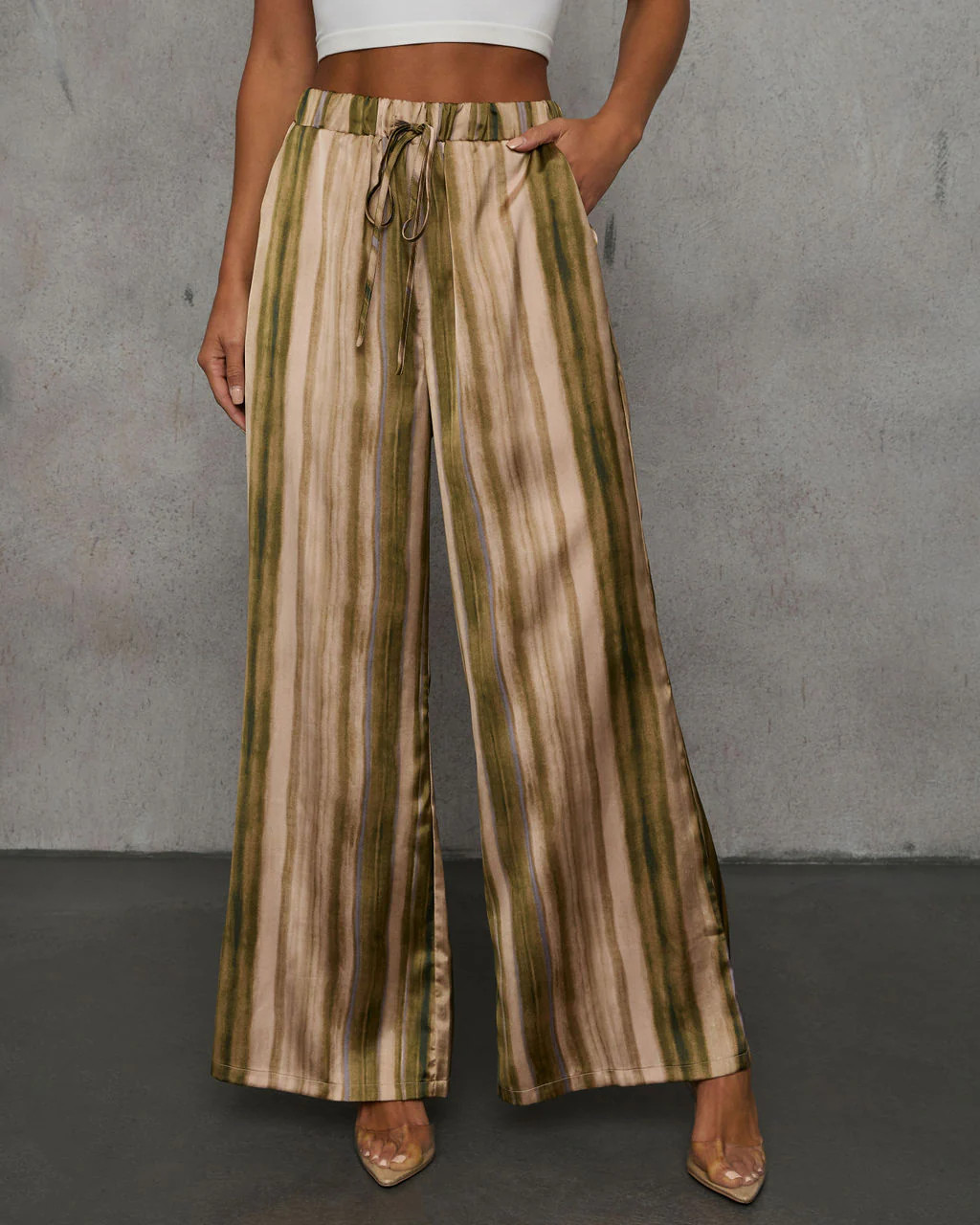 Shaylan Striped Waist Tie Pants | VICI