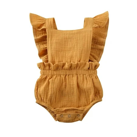 Infant Baby Girl Ruffle Romper Bodysuit Jumpsuit Outfit Clothes Summer 0-24M | Walmart (US)