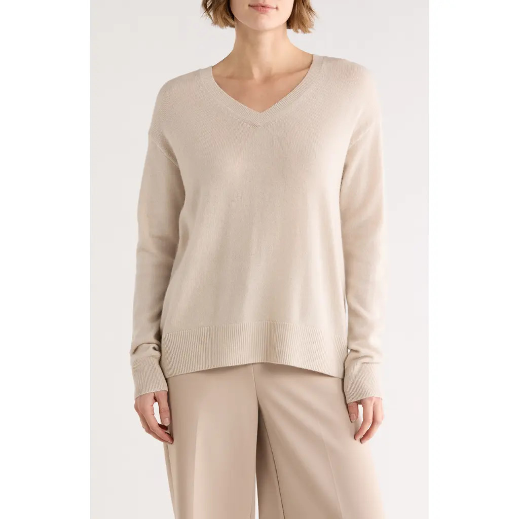 Vince Boxy Wool & Cashmere Blend Sweater in Silver Grey at Nordstrom Rack, Size X-Large | Nordstrom Rack
