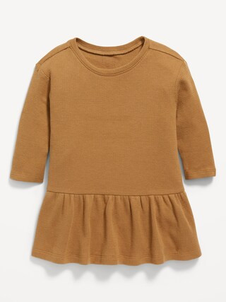 Solid Thermal Long-Sleeve Drop-Waist Dress for Baby | Old Navy (US)