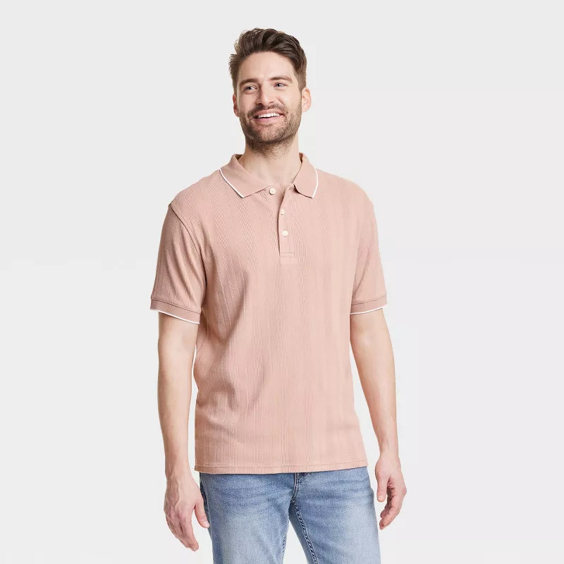 Men's Standard Fit Short Sleeve Polo Shirt - Goodfellow & Co™ | Target