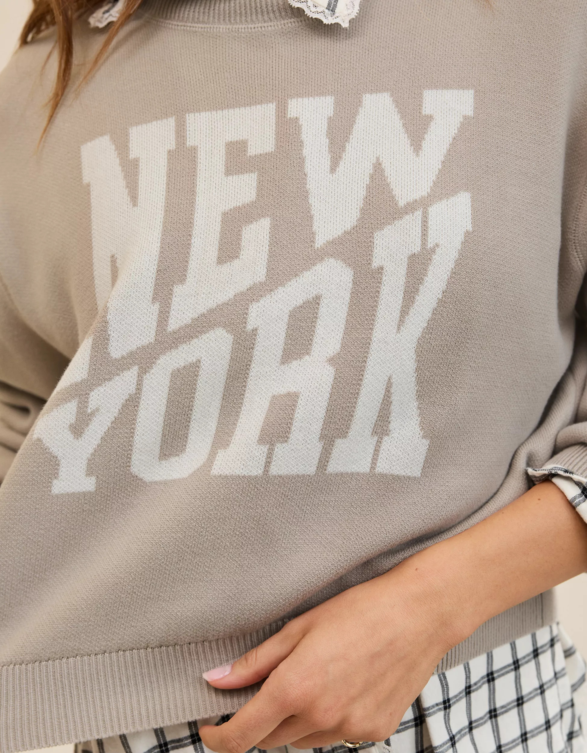 Aerie Cropped Crew Sweater | Aerie