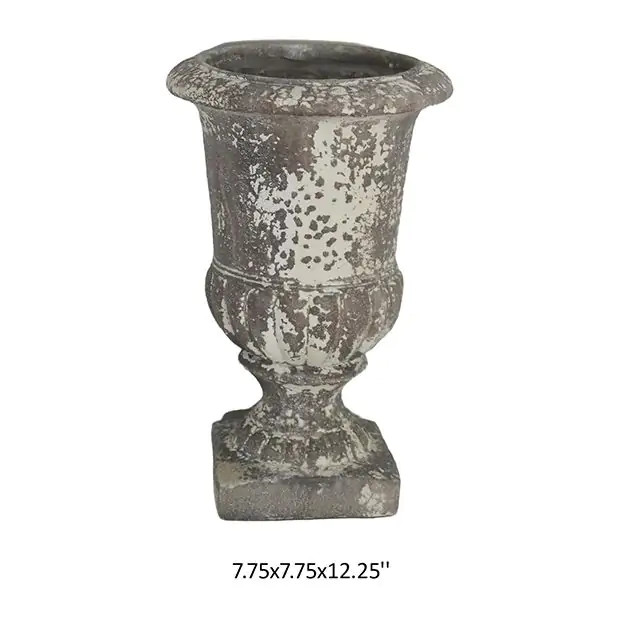 Distressed Pedestal Urn | Antique Farm House