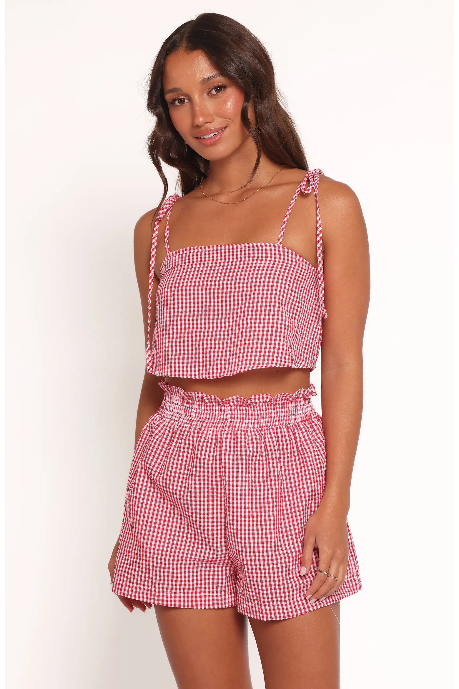 Callum Gingham Crop Camisole & Shorts Set (Women) | Nordstrom | Nordstrom