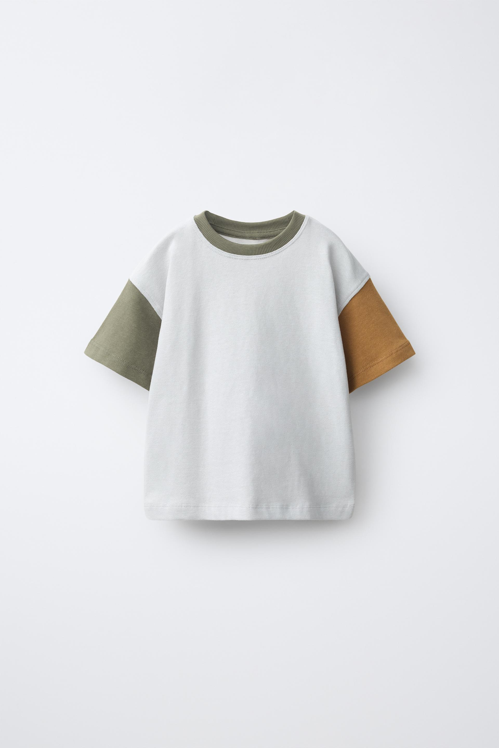HEAVYWEIGHT SOFT COLOR-BLOCK T-SHIRT | Zara US