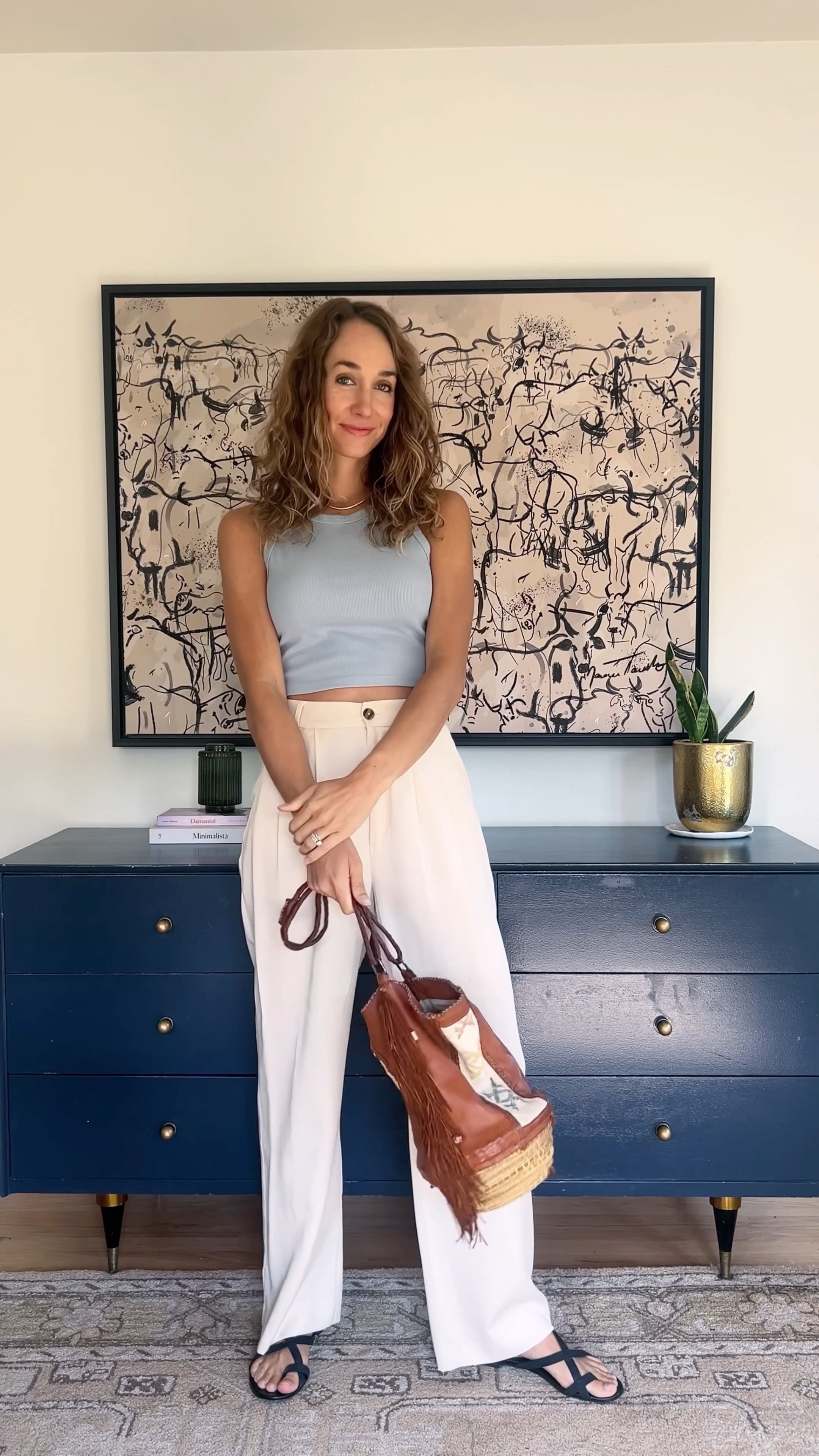 Girls night outfit! Bag is old, but everything else is linked!  

White pants, trousers outfit, blue top, crop top, sandals, Jenni maybe, boho 

#LTKVideo #LTKShoeCrush