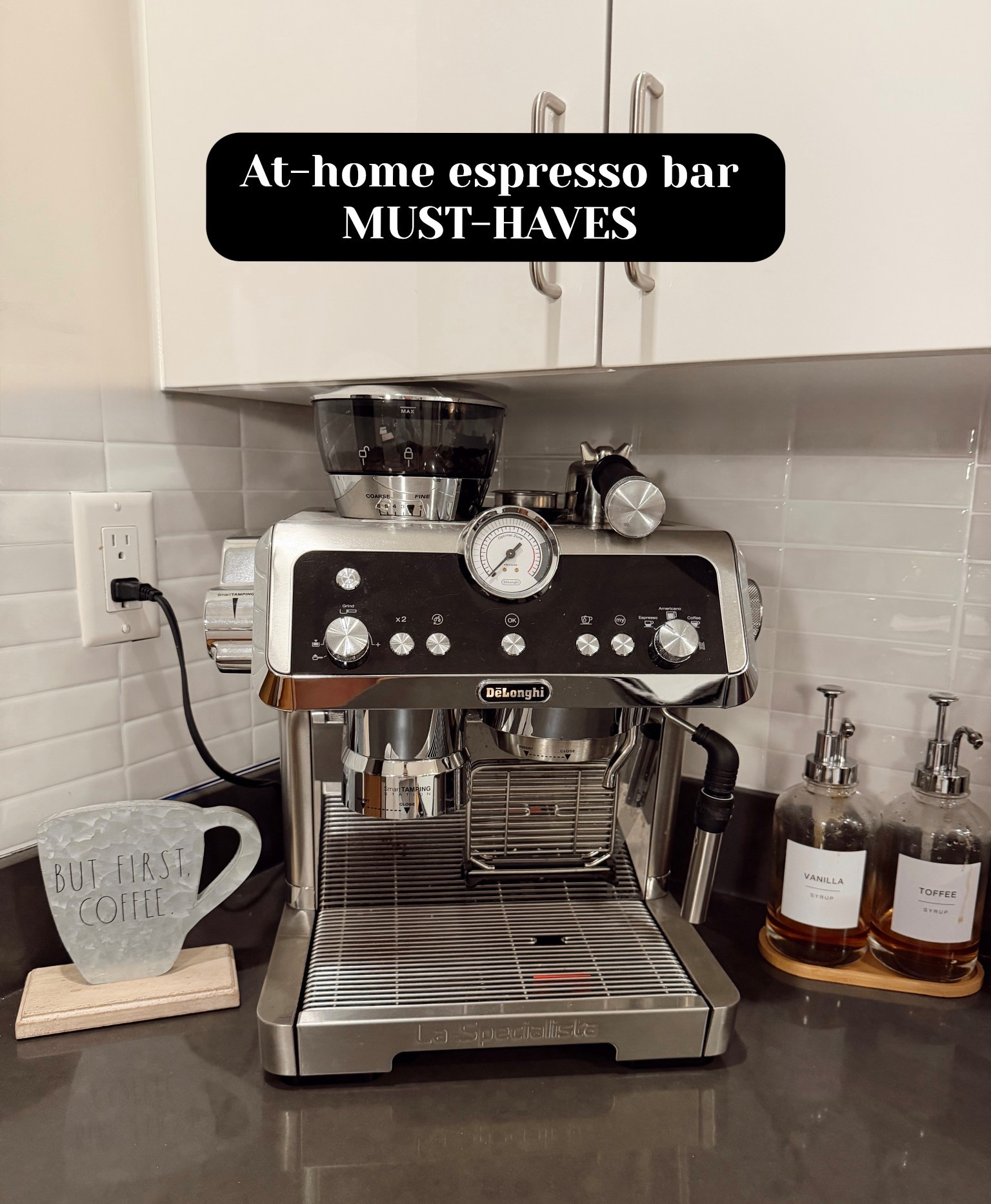At-home espresso bar upgrade ☕️✨
This is the De’Longhi La Specialista Prestigio espresso machine ~ featuring a built-in sensor grinder and dual heating system for consistent temperature and café-quality espresso at home. Perfect for lattes, cappuccinos, and daily coffee routines.
I also linked my favorite coffee mugs, syrup dispensers, and fun coffee bar signs to complete the setup. A total must-have for coffee lovers.

#LTKmorningroutine #LTKdayinmylife #LTKHome