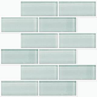RoomMates Aqua 10.5 in. x 10.5 in. Seaglass Subway Polyurethane Peel and Stick Tile (Total sq. ft..  | The Home Depot