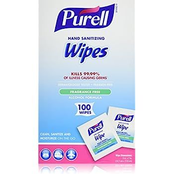 Premoistened Sanitizing Hand Wipes, Towelettes Individually Wrapped, 100/box | Amazon (US)