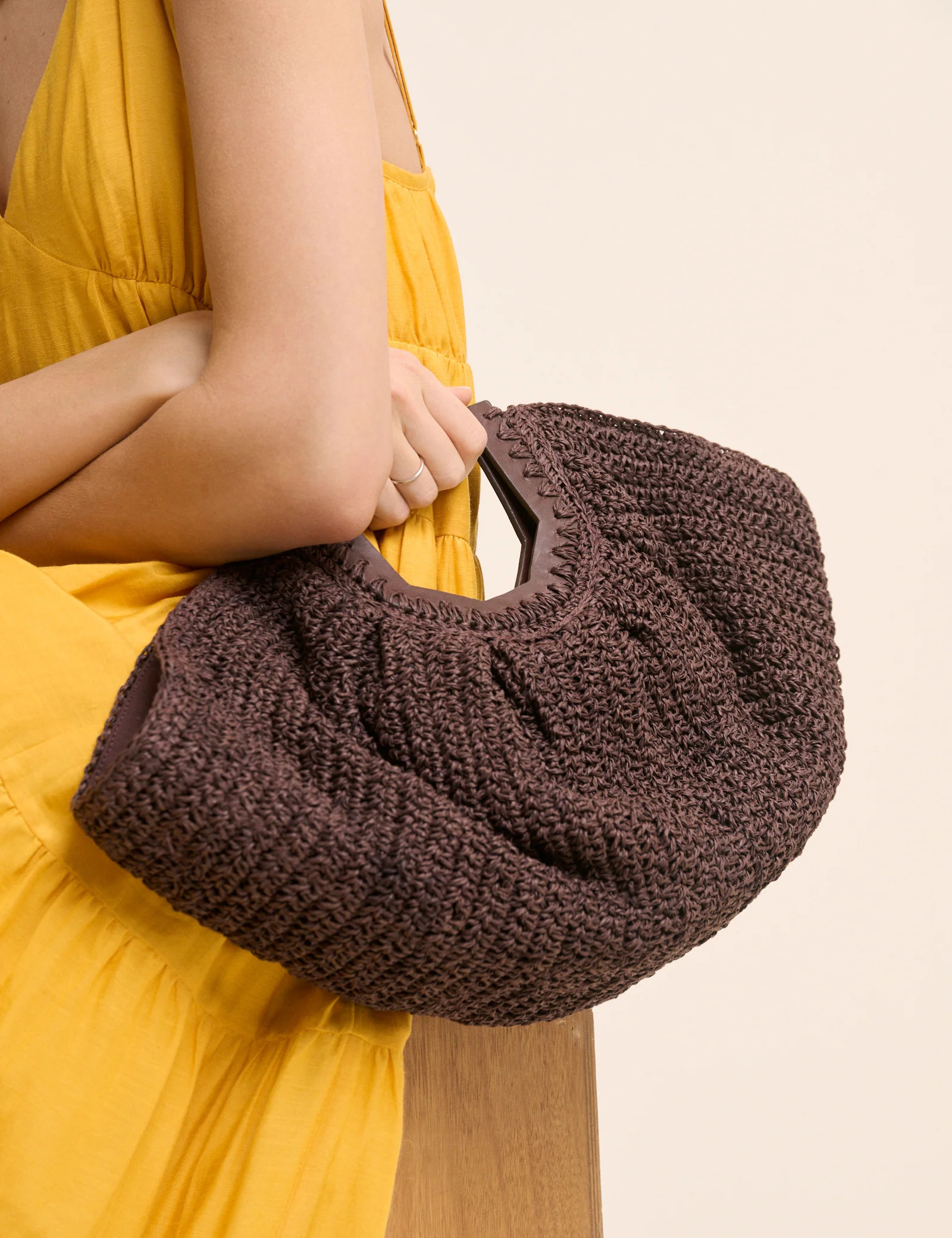 Brown Raffia Clutch Bag | Nobody's Child