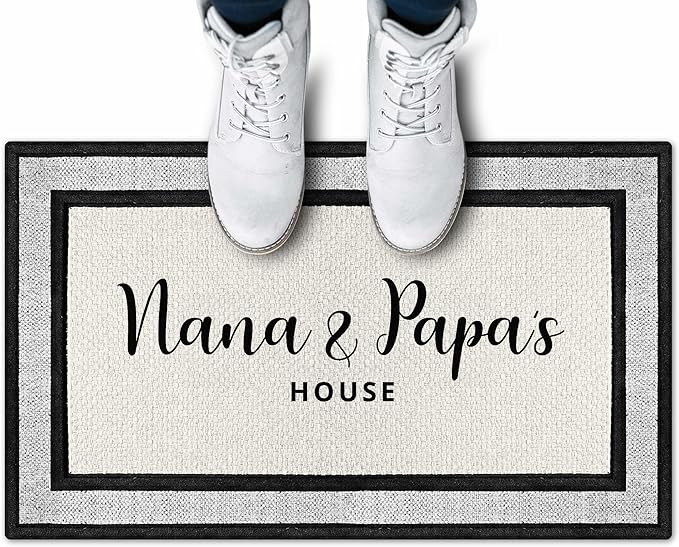 My Sign Center Personalized Grandparent's Doormat, Customizable Nana and Papa Front Doormat Indoo... | Amazon (US)