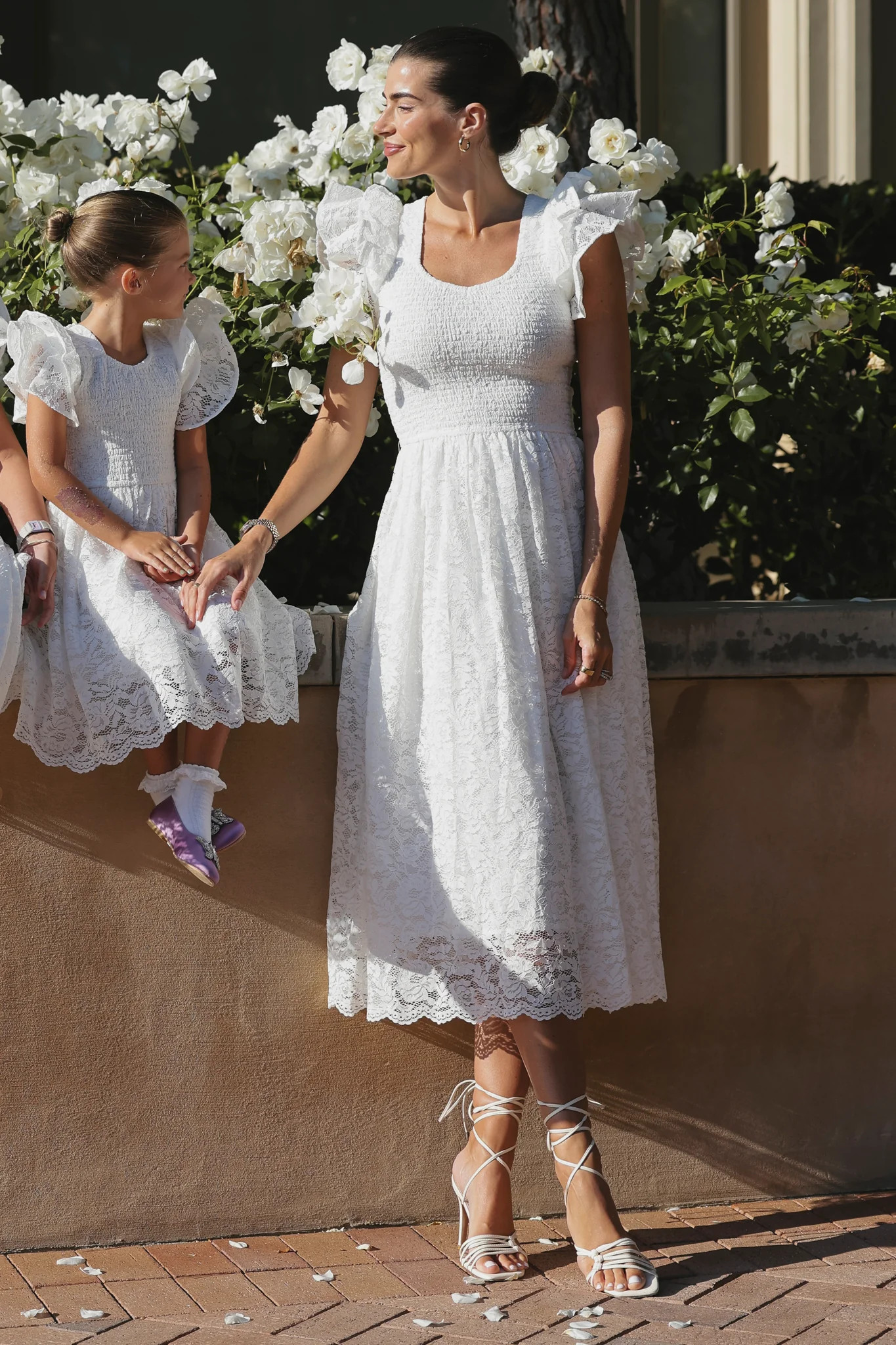 Hattie Dress in White Lace | Ivy City Co