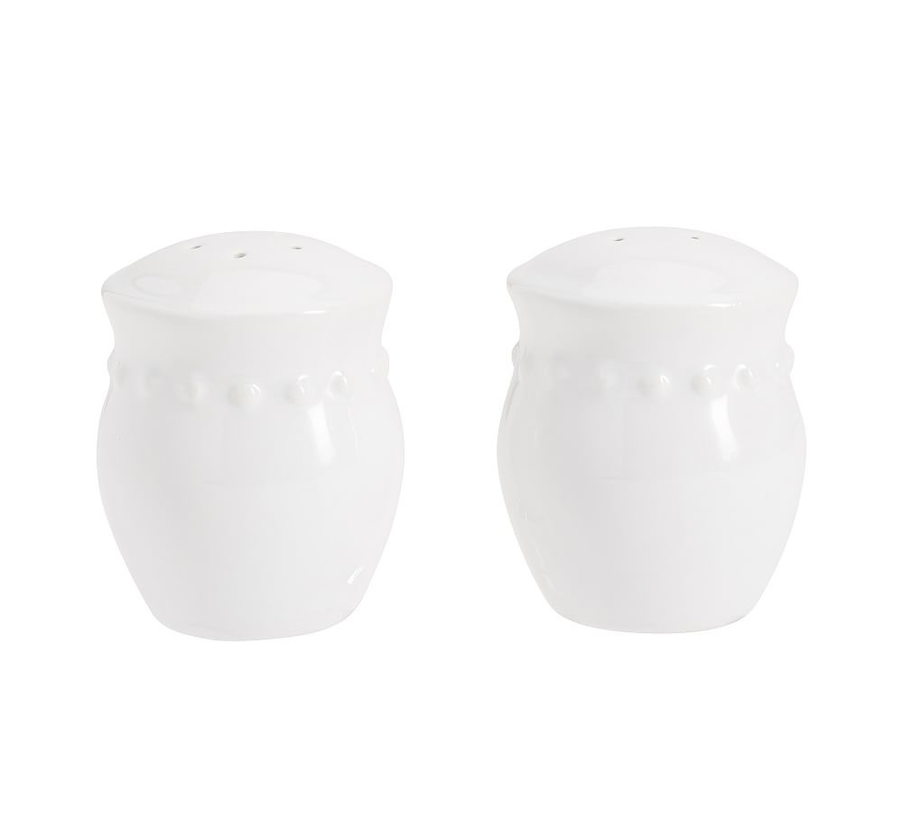 Emma Beaded Stoneware Salt & Pepper Shakers | Pottery Barn (US)