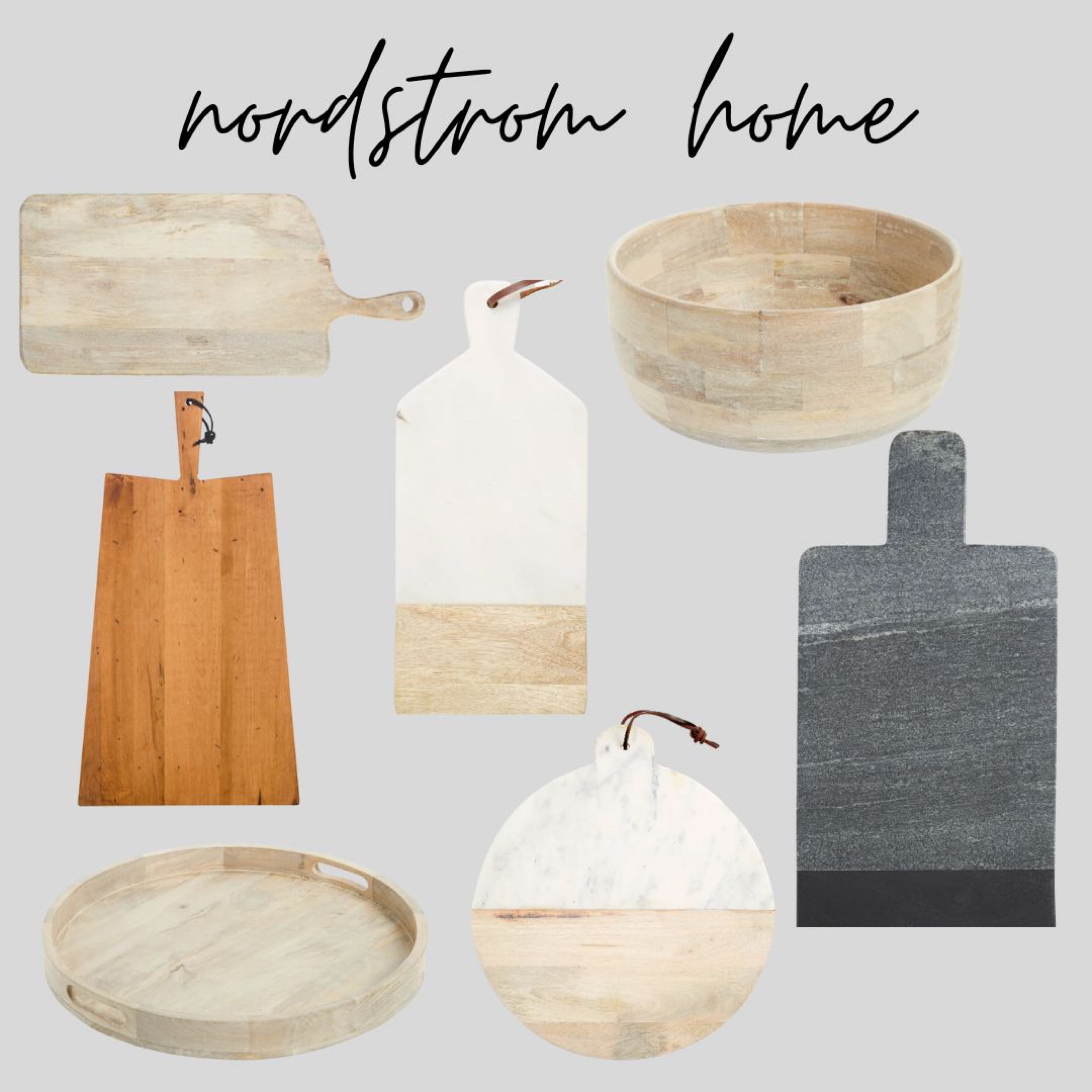 Nordstrom boards and bowls 
Round trays 
Round marble boards 
Bowls 
Cheese boards 

#LTKFind #LTKhome