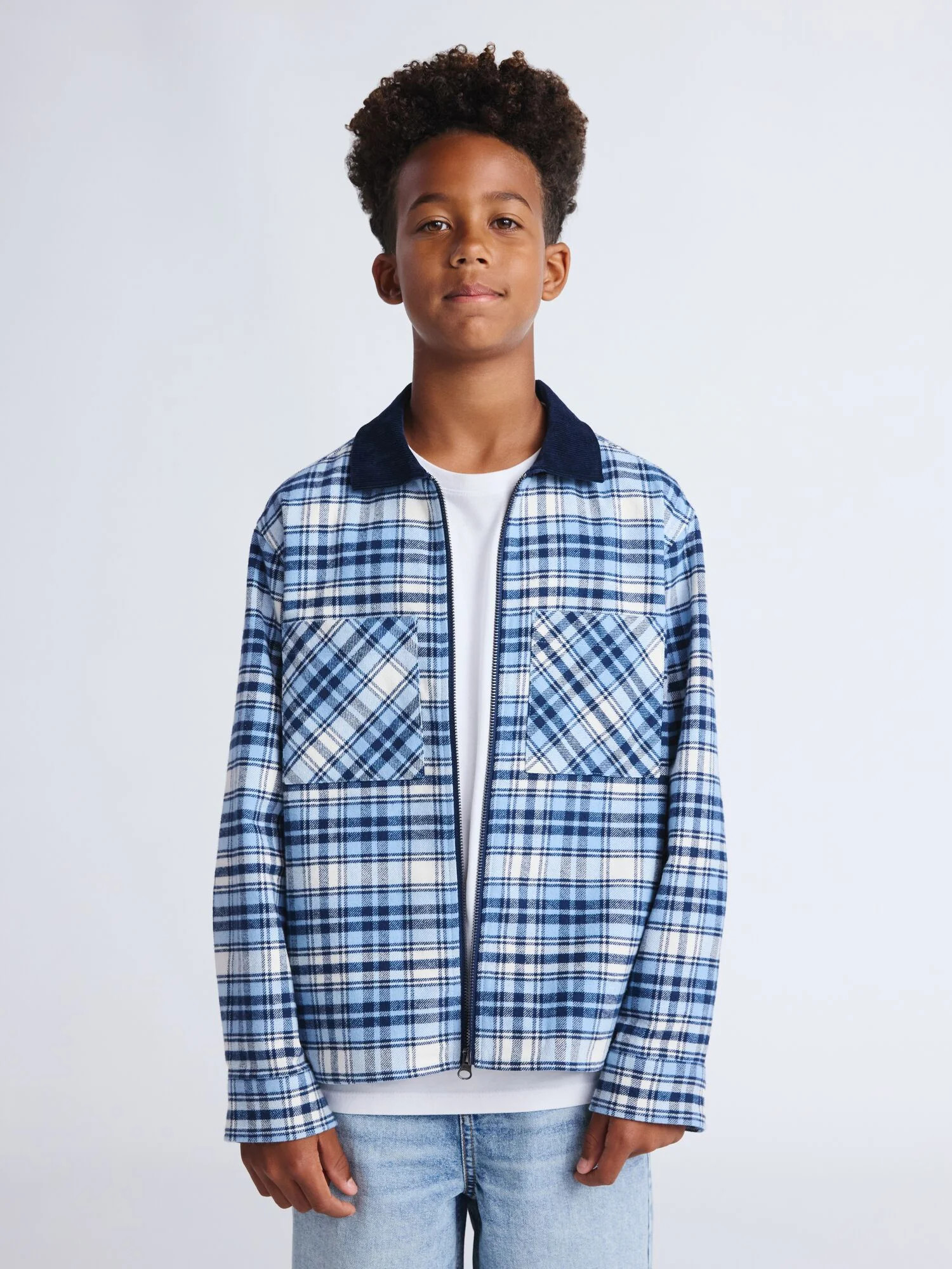Weekend Academy Boys Flannel Full Zip Shacket, Sizes 4-18 - Walmart.com | Walmart (US)