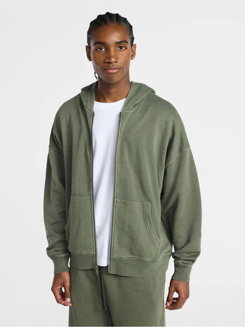 No Boundaries Zip Hoodie with Long Sleeves, Men's XS-4XLT | Walmart (US)