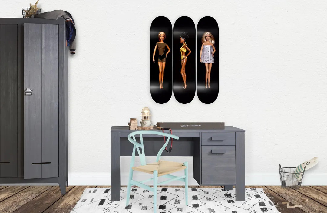 Pop Art Doll Skateboard Wall Decor: Maple Wood Set of 3 - Etsy | Etsy (US)