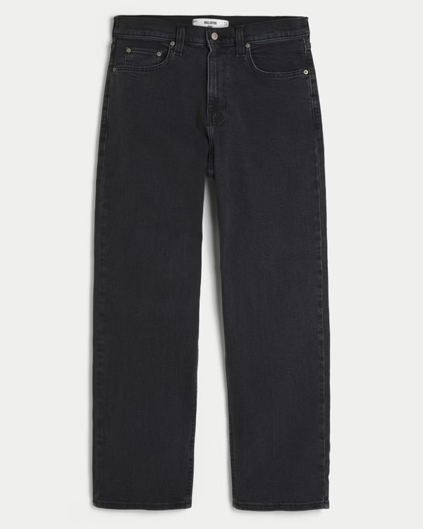Washed Black Baggy Jeans | Hollister (US)