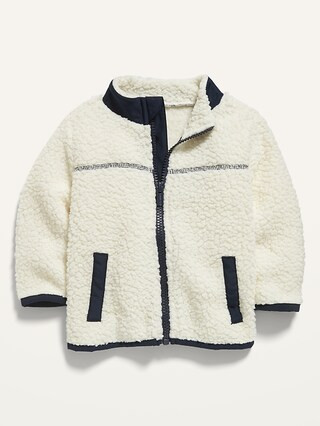 Unisex Sherpa Zip Jacket for Baby | Old Navy (US)