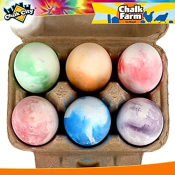 Regal Games Sidewalk Tie Dye Egg Chalk, 6 Count Chalk, Non-Toxic, Washable, Art Set | Amazon (US)