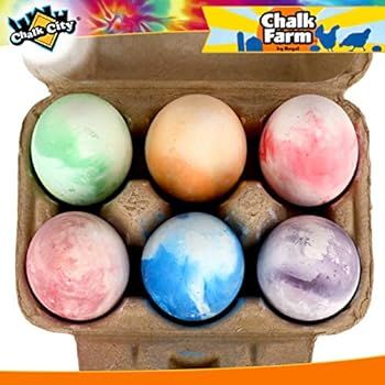 Regal Games Sidewalk Tie Dye Egg Chalk, 6 Count Chalk, Non-Toxic, Washable, Art Set | Amazon (US)