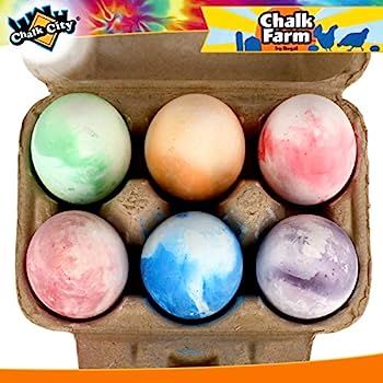 Regal Games Sidewalk Tie Dye Egg Chalk, 6 Count Chalk, Non-Toxic, Washable, Art Set | Amazon (US)