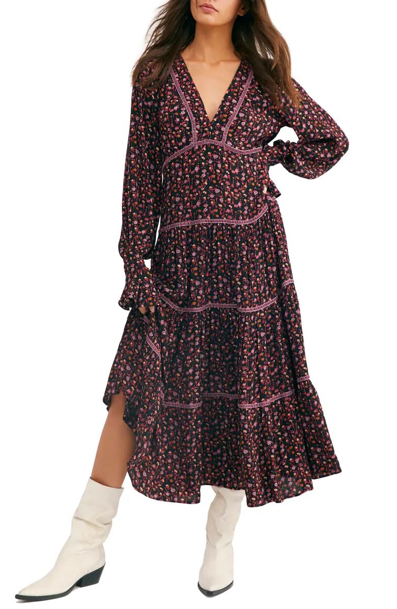 Take a Little Time Long Sleeve Midi Dress | Nordstrom