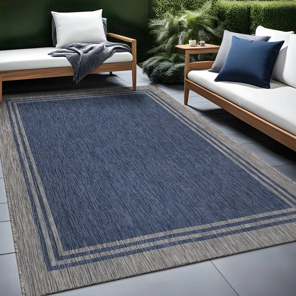 Waikiki Blue/Gray Indoor/Outdoor Rug | Wayfair North America