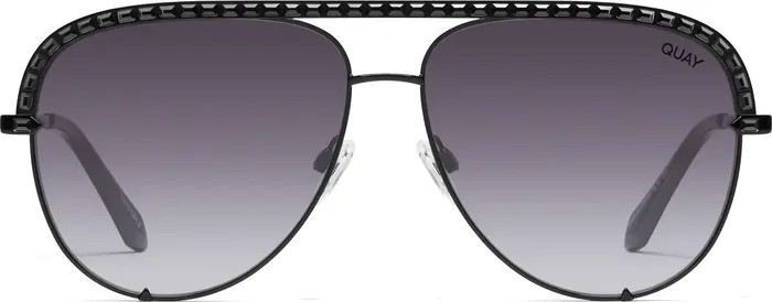 Quay Australia High Key Extra Bling 64mm Aviator Sunglasses | Nordstromrack | Nordstrom Rack