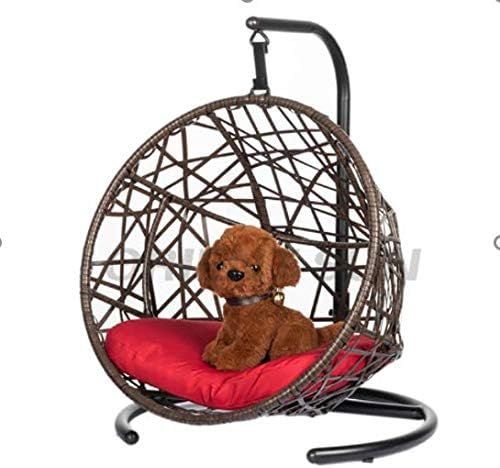 SkyMall Unique Steel and Wicker Rattan Hanging Hammock Pet Chair Bed | Amazon (US)