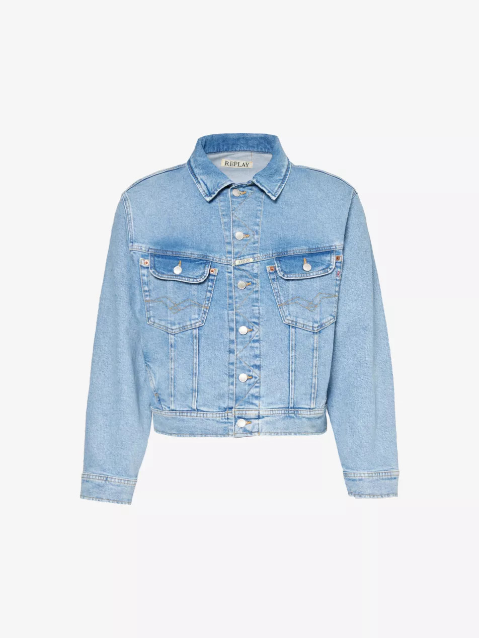 Patch-pocket stretch-denim jacket | Selfridges