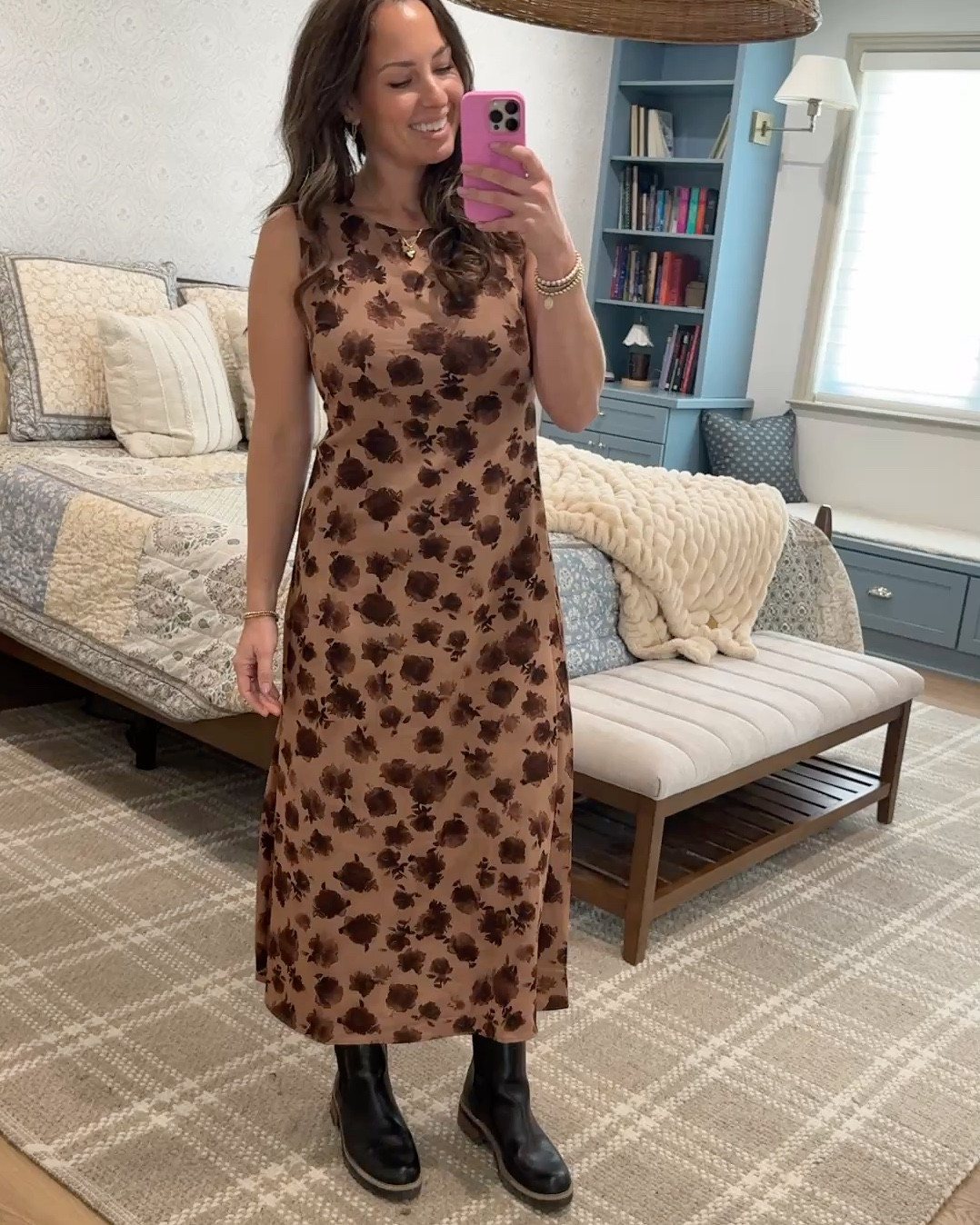 Cute new Fall dress I’m loving. 🤎 #falldress #dress
