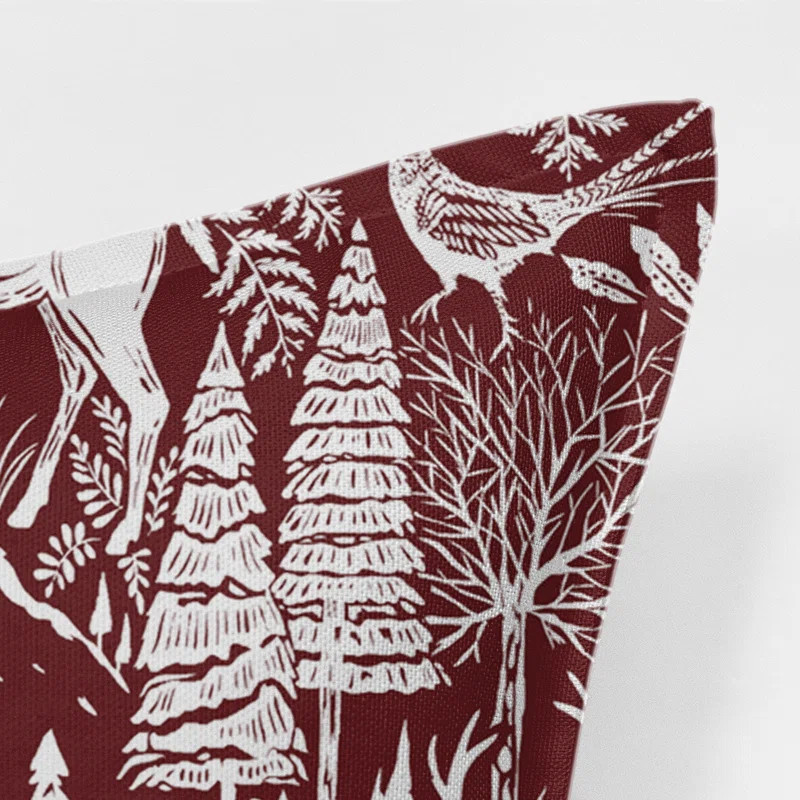 Fox Grove Maroon Red/White Cotton Blend 2 Piece Comforter Set | Wayfair North America