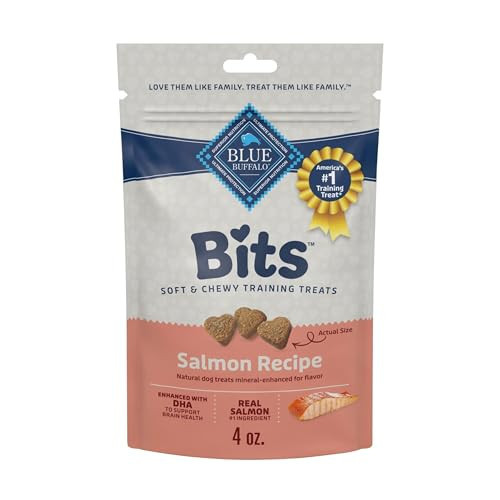 Blue Buffalo Bits Soft Dog Treats for Training, Made with Natural Ingredients & Enhanced with DHA, Salmon Recipe, 4-oz Bag | Amazon (US)