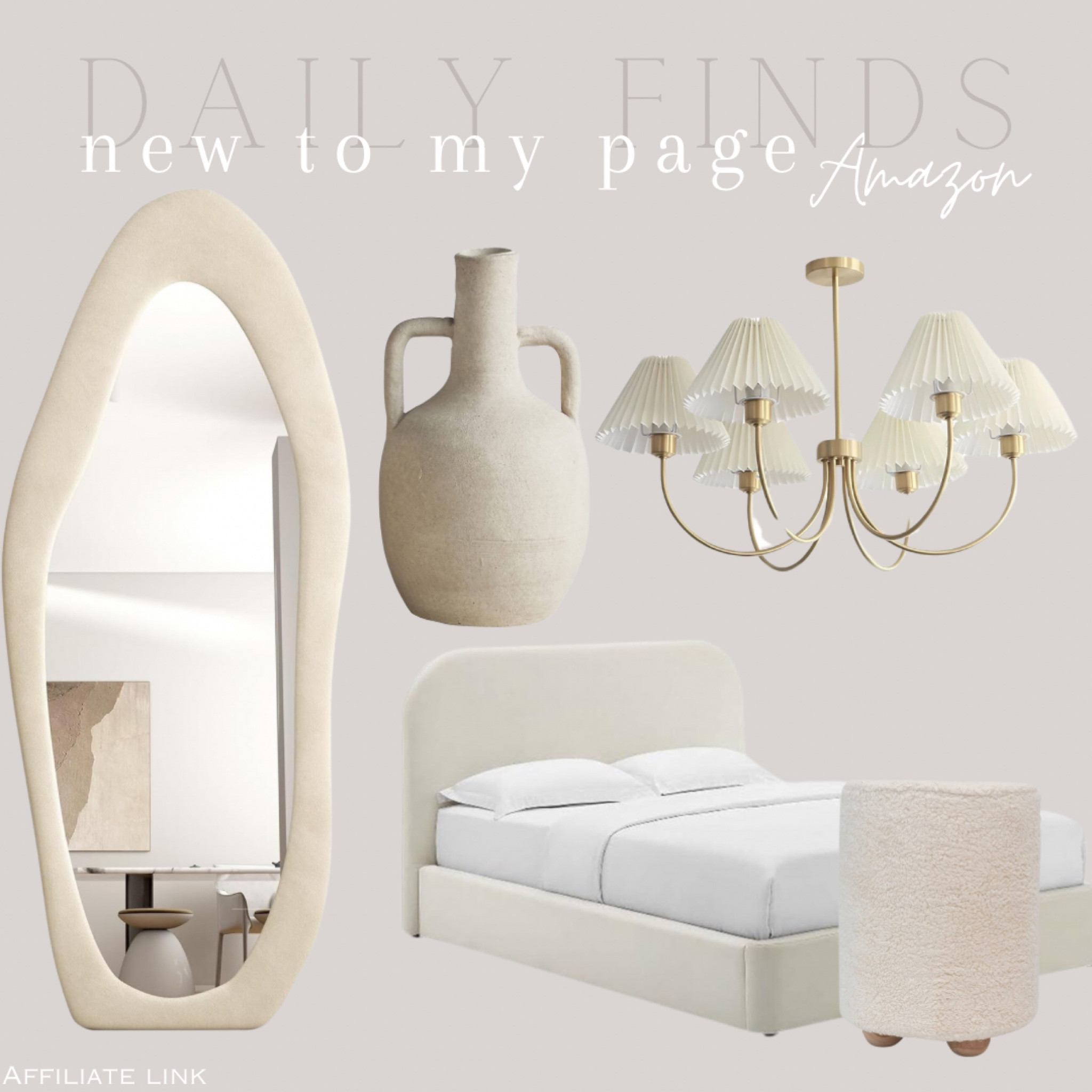 New to my page - Amazon! 


Floor mirror, bed frame, gold lighting, vase, home decor, neutral home, organic modern 



#amazon

#LTKHome