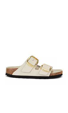 BIRKENSTOCK Arizona Big Buckle Sandal in Ecru from Revolve.com | Revolve Clothing (Global)