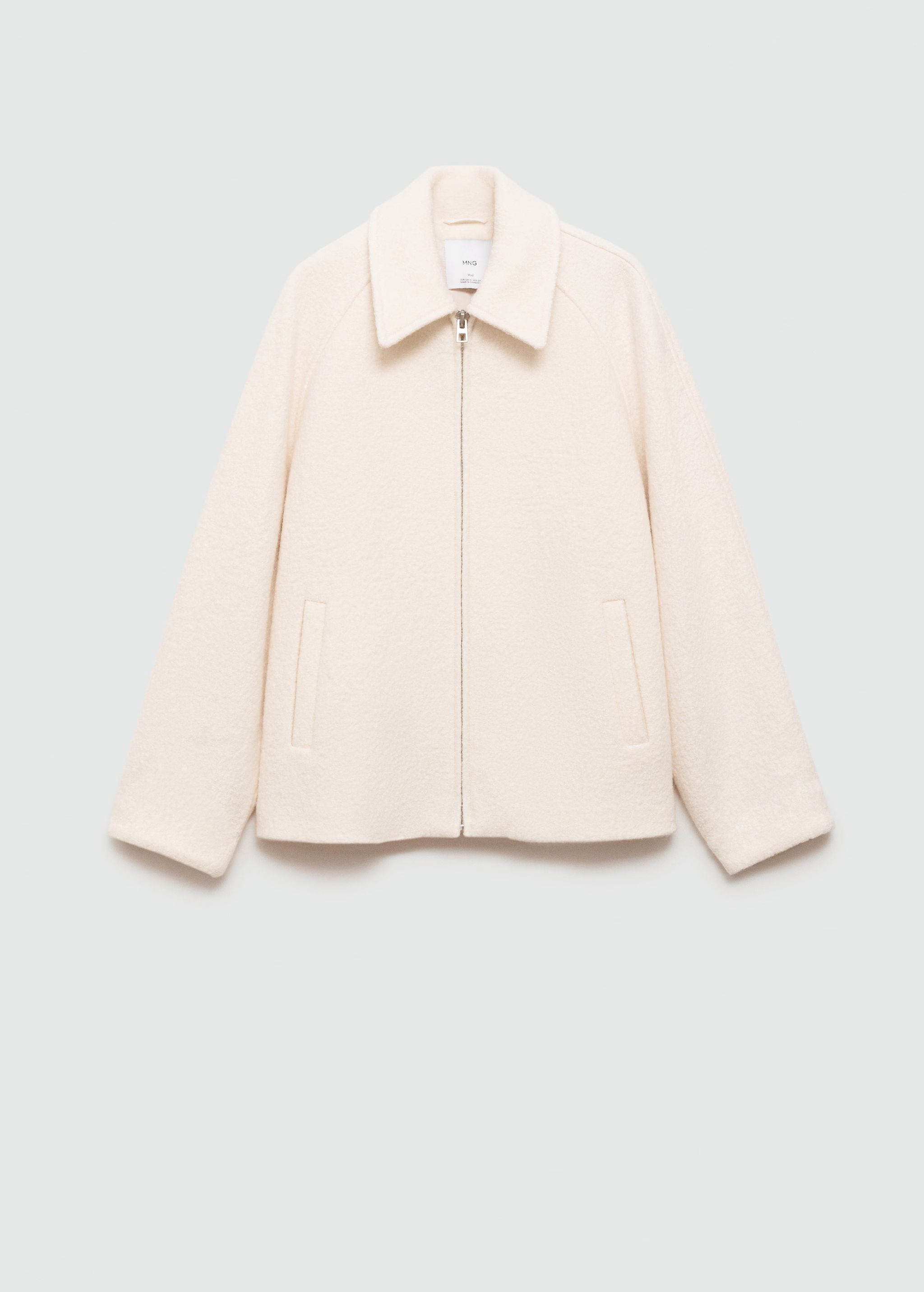 Pocketed wool-blend jacket - Woman | MANGO USA | MANGO (US)