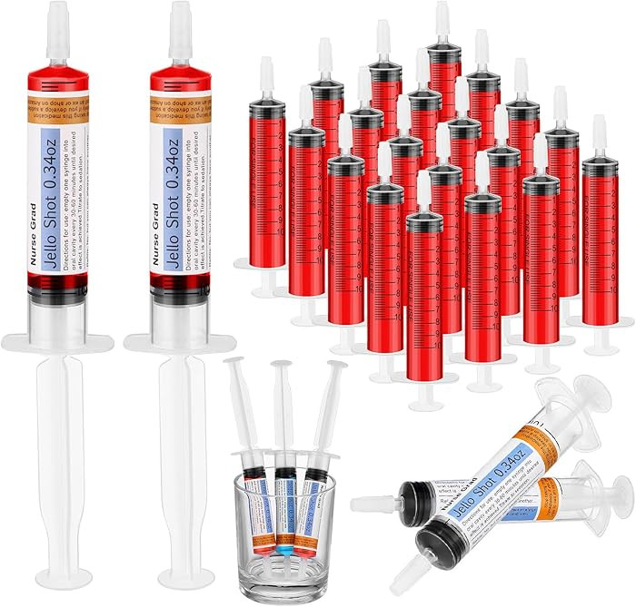 40 Pcs Nurse Graduation Party Decorations Plastic Syringes for Jelly Liquid with Pharmacy Sticky ... | Amazon (US)