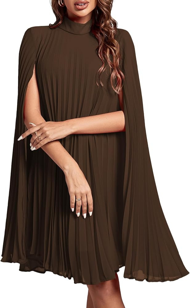 Rooscier Women's Cloak Sleeve Party Midi Dress | Amazon (US)