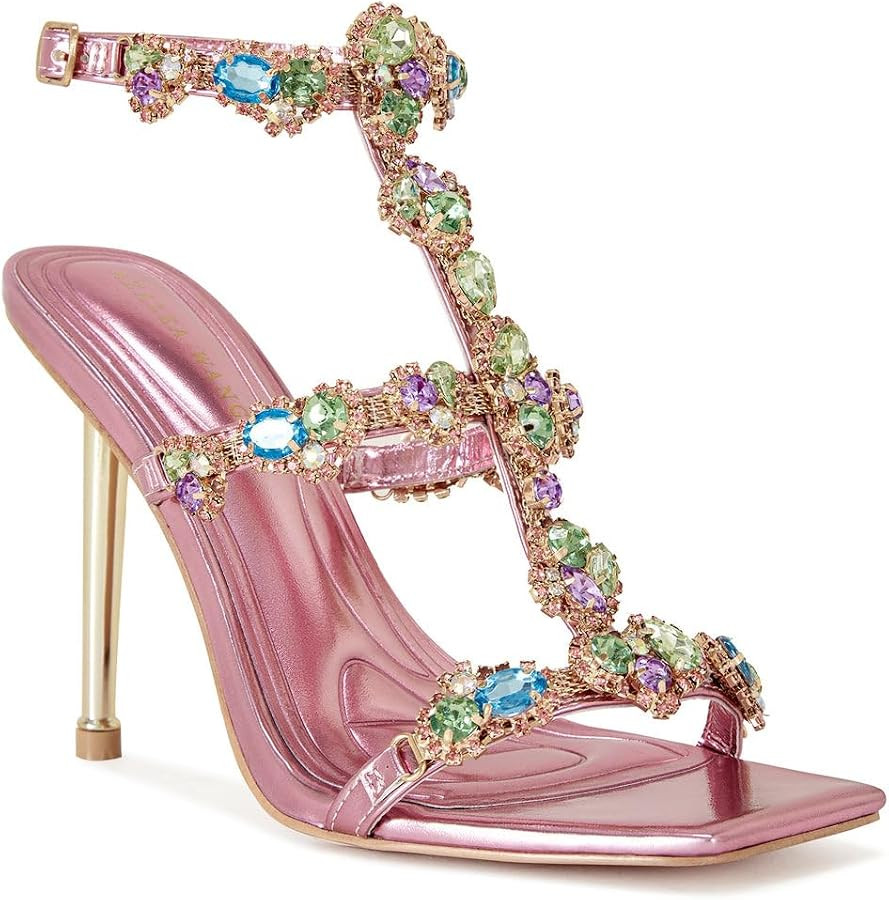 AZALEA WANG Khai Embellished Heels for Women | Amazon (US)