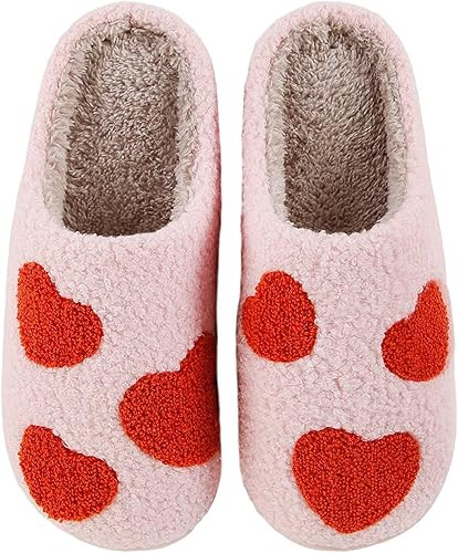 Womens Mens Slippers Retro Memory Foam Cute Cartoon Plush Fluffy Warm Fur Lined slippers Indoor H... | Amazon (US)