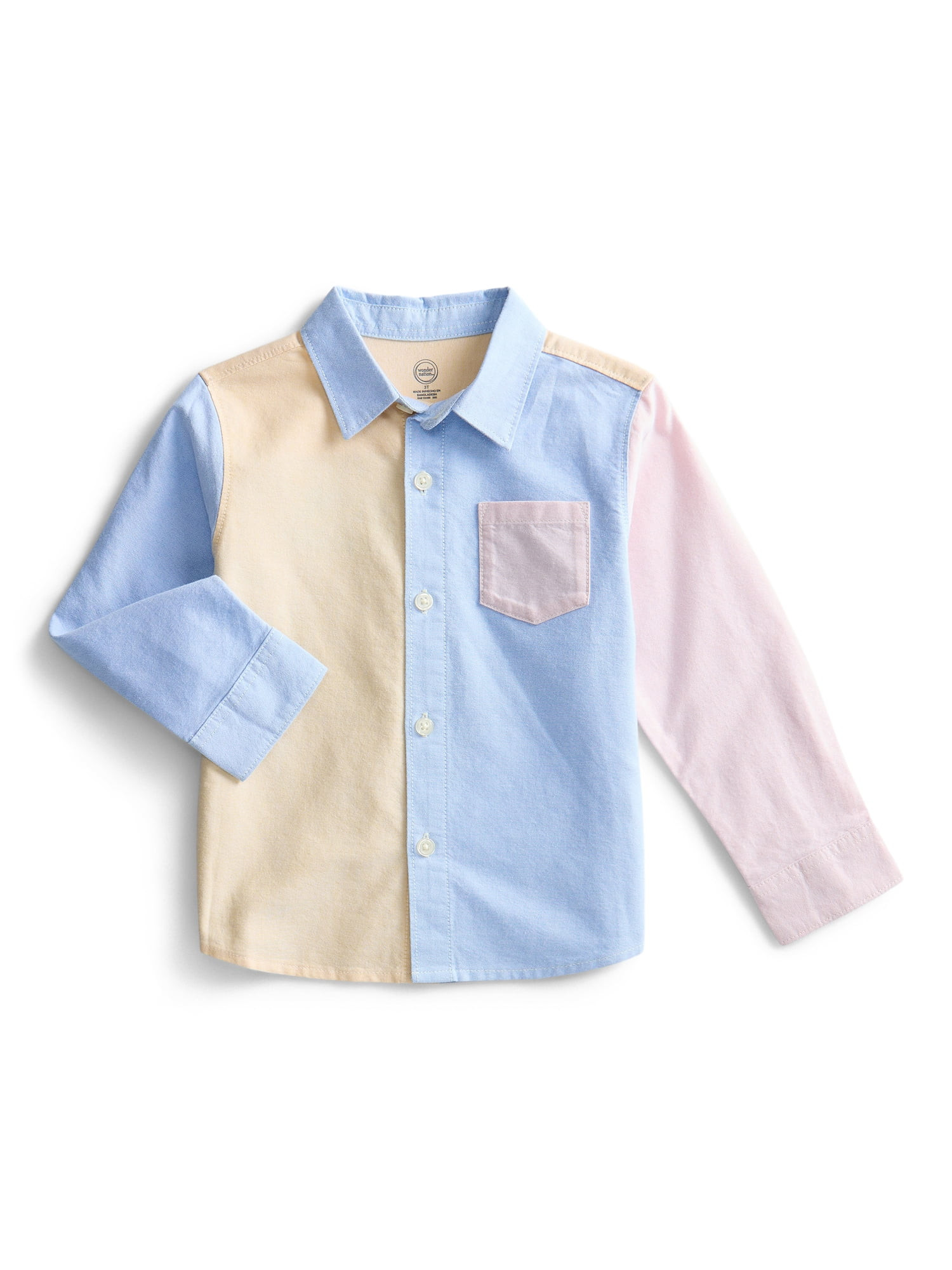 Wonder Nation Toddler Boys Woven Shirt, Sizes 12M-5T | Walmart (US)