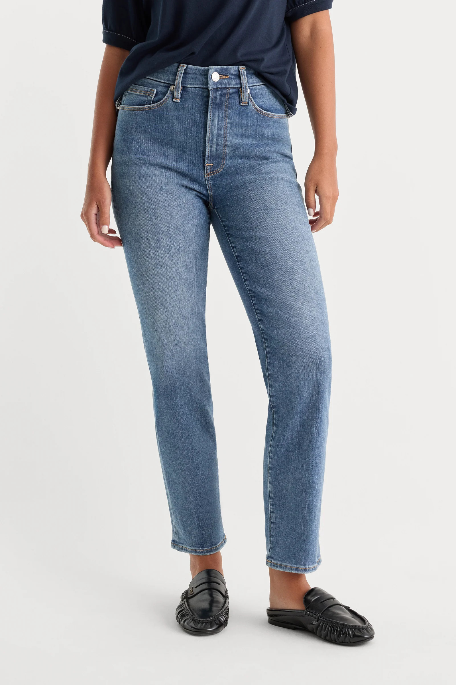 ALWAYS FITS GOOD LEGS STRAIGHT JEANS | INDIGO316 | Good American