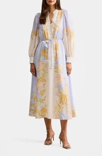 Courtney Placed Floral Long Sleeve Dress | Nordstrom