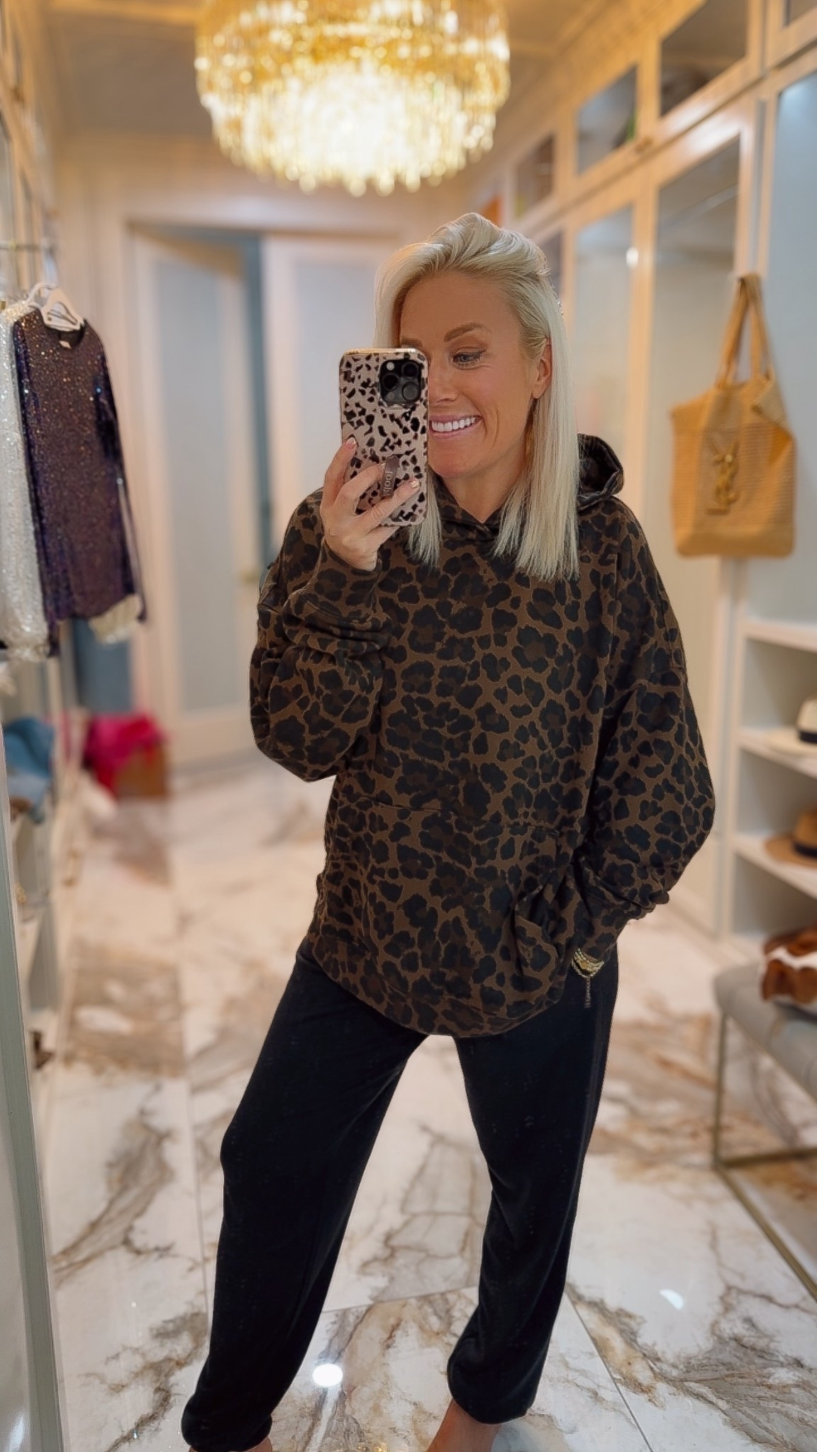 Obsessed with cozy outfit that’s super affordable large in hoodie; small in pants 