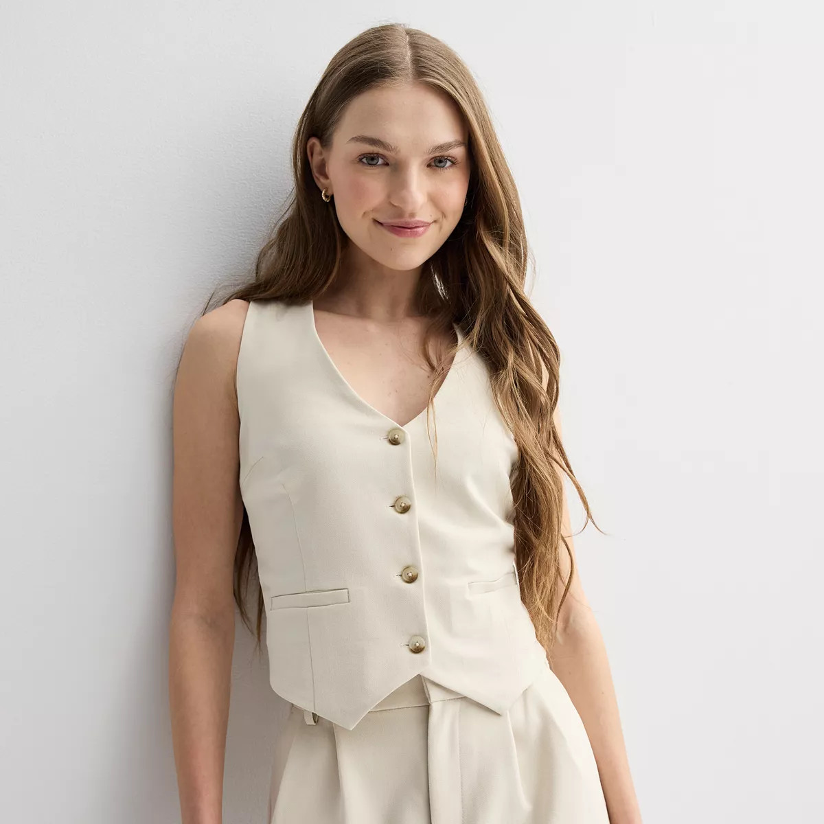 Juniors' SO® Button Front Vest | Kohl's