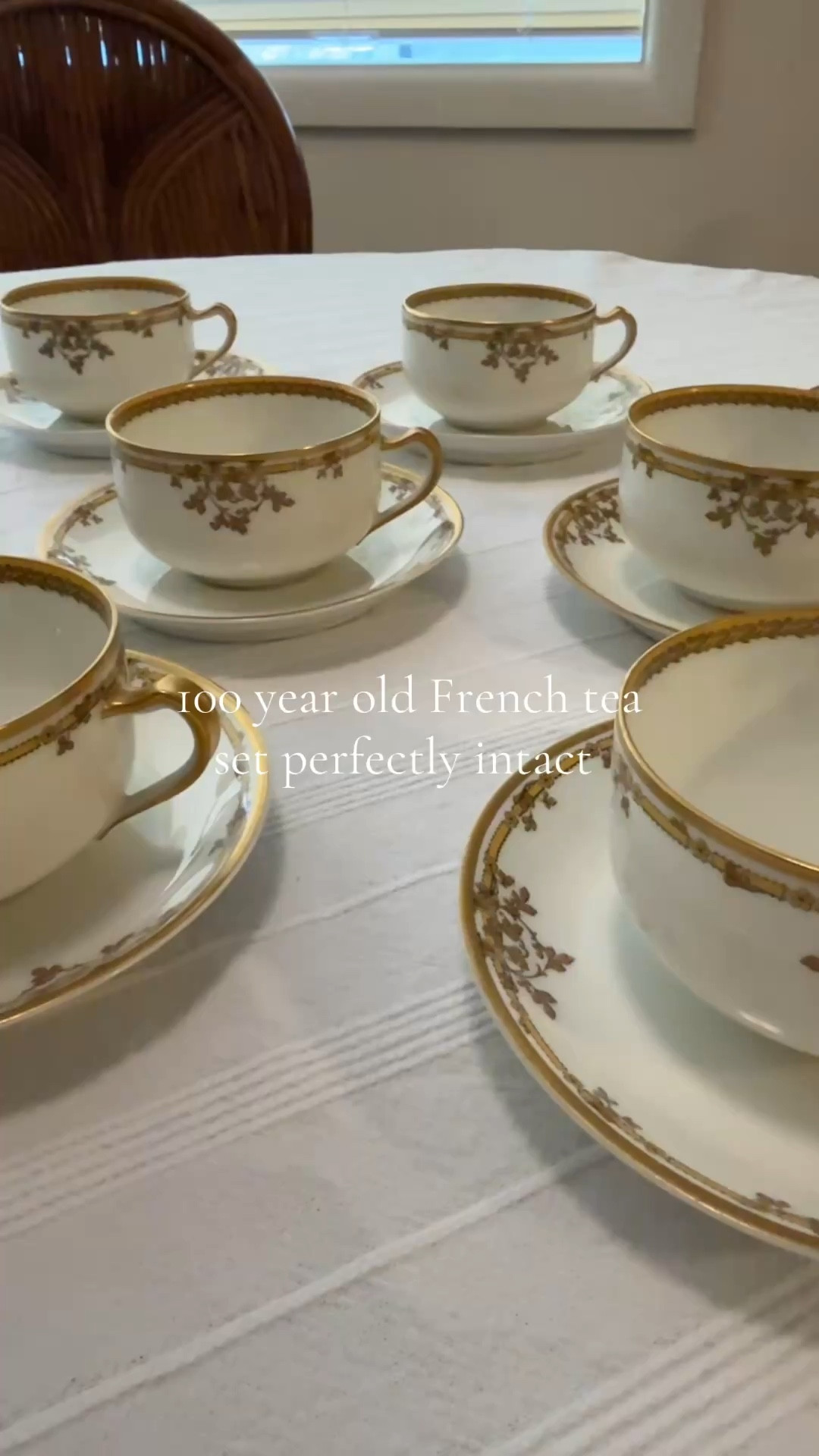 Rare antique Haviland & Co. Limoges tea service for eight — authenticated Edwardian French porcelain circa 1900–1915 with stunning gold gilt laurel detailing. This complete 8-place set is in exceptional condition with vibrant original gold that has lasted over a century. The dual authenticated backstamp makes this a serious collector’s piece. Perfect for a formal tea display, bridal styling, or an elevated antique vignette in your home. Listing includes 8 cups and 8 matching saucers. Shop this rare find through the link before it’s gone — complete matching antique sets like this don’t come around often.



#LTKWedding #LTKHome #LTKdayinmylife